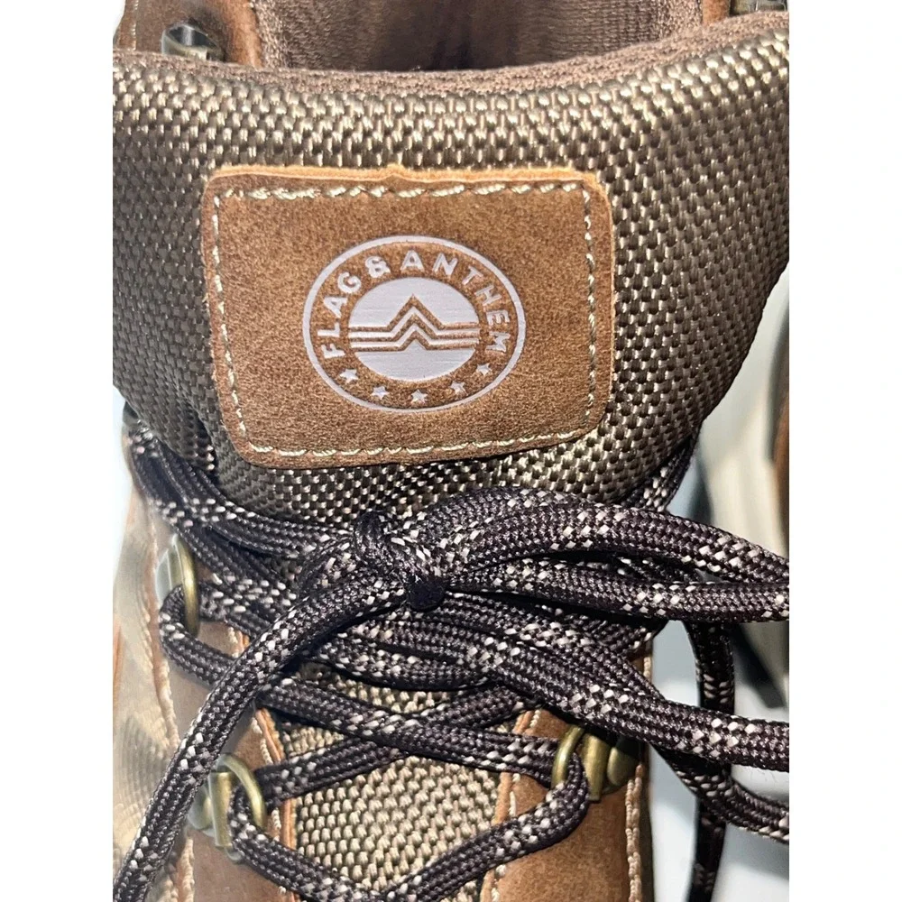 Flag & Anthem Kentwood Mens Brown Leather Hiking Trail‎ Boots Size 15
